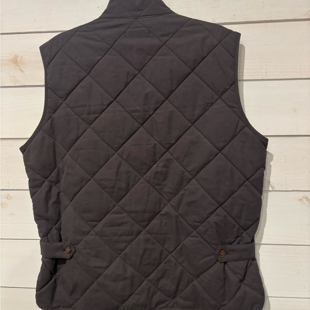 J. Crew Mercantile Charcoal Quilted Vest in size women’s Large .Great condition! - Picture 7 of 14